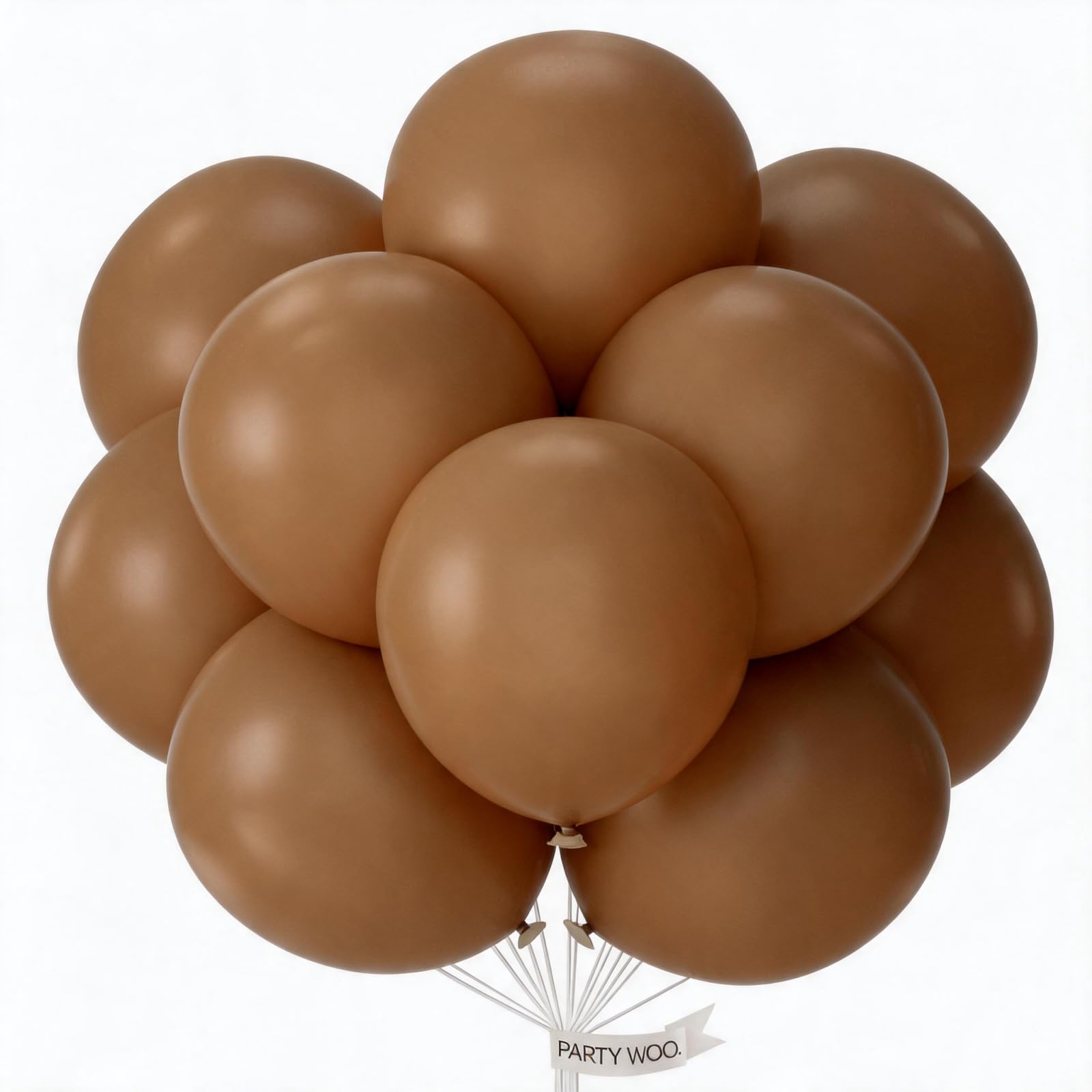 PartyWoo Brown Balloons 20pcs Boho Neutral Coffee Tan Fall Color