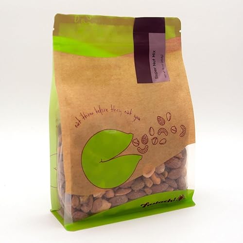Fastachi Super Nut Mix (1 libra)  Paquetes de aperitivos sabrosos y deliciosos frutos secos mixtos (paquete de 1)  Sin ingredientes artificiales