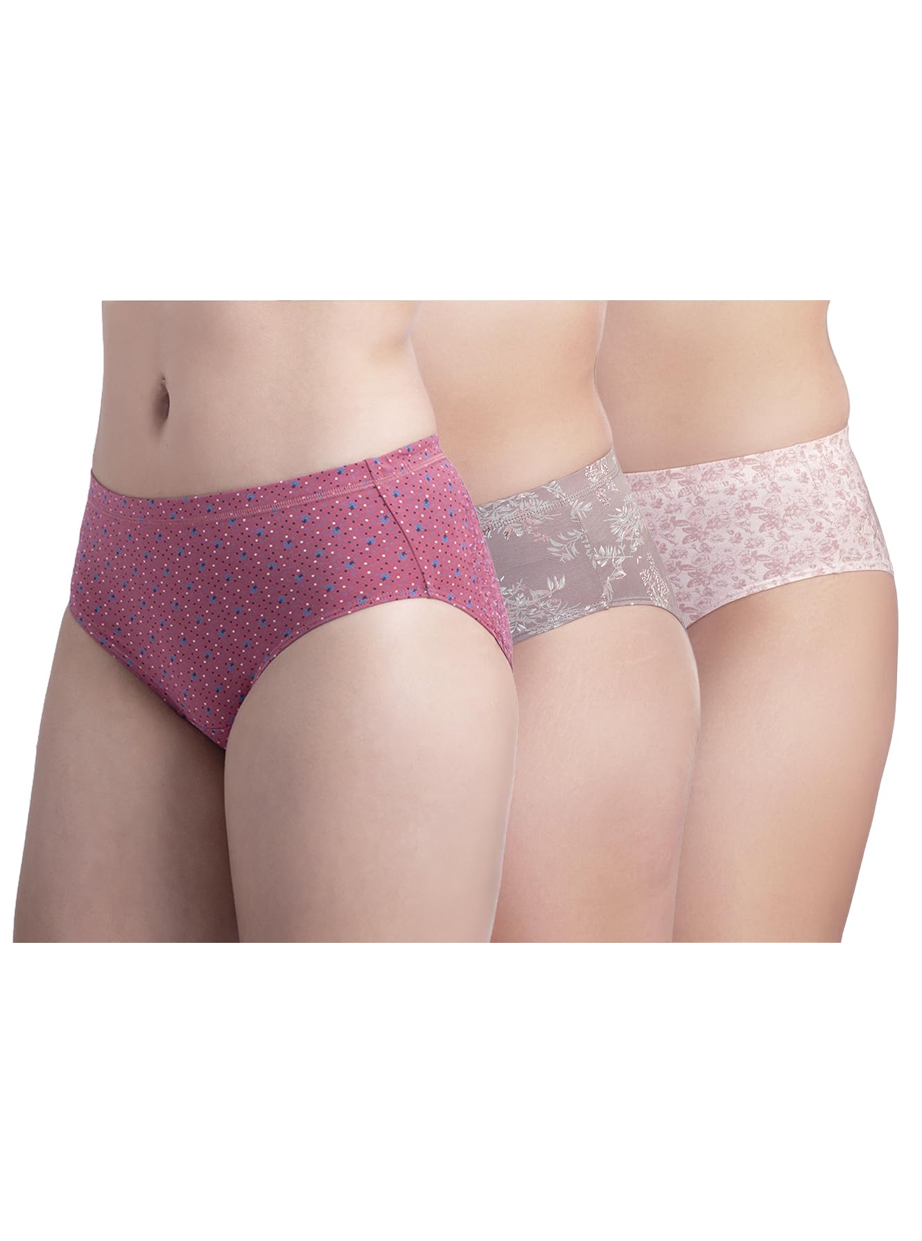 MVP06 Panty for Women Pack of 3 Assorted | Super Soft Cotton Elastane, Breathable Stretch Fabric, Mid-Rise Comfort Fit, Full Coverage – Briefs for Women-image-26
