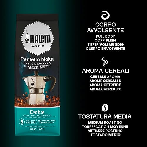 Vista 51 de Bialetti Perfetto Moka Café Moulu Intenso (Fuerte) Tostado Oscuro 8.82 oz