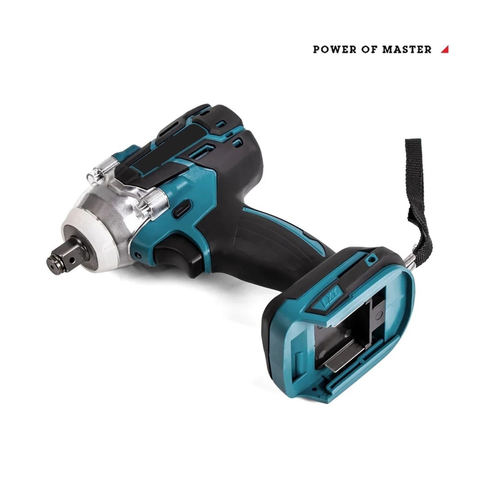 Llave de Impacto Llave De Impacto Eléctrica De 18V, Llave De Vaso Recargable De 1/2, Inalámbrica, Sin Batería, Impacto De Alta Potencia En Reparación De Automóviles(AB109)