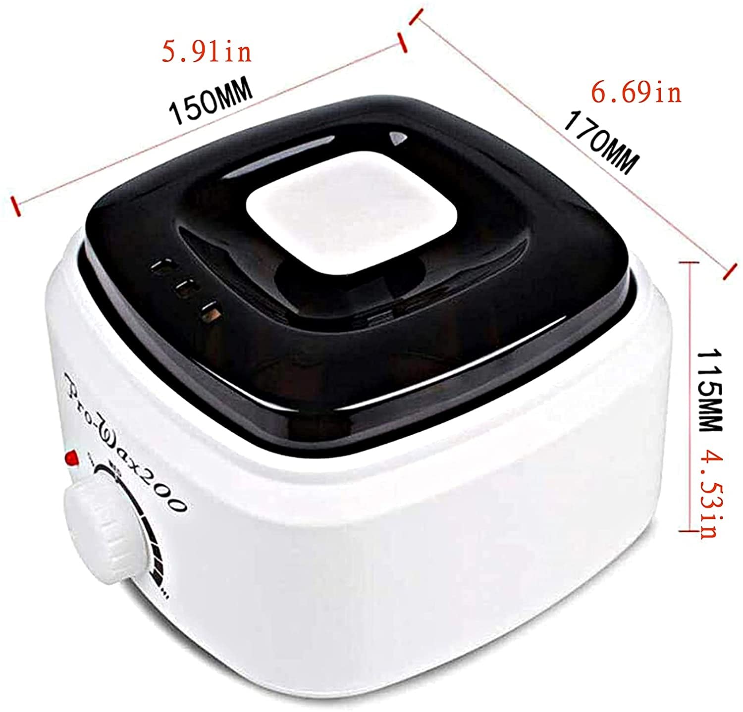 Scaldacera per donne e uomini, da 500 ml, per la rimozione dei capelli scalda la cera, kit di cera dura per la depilazione del corpo, per viso, sopracciglia, bikini, adatto per ascelle, zona bikini