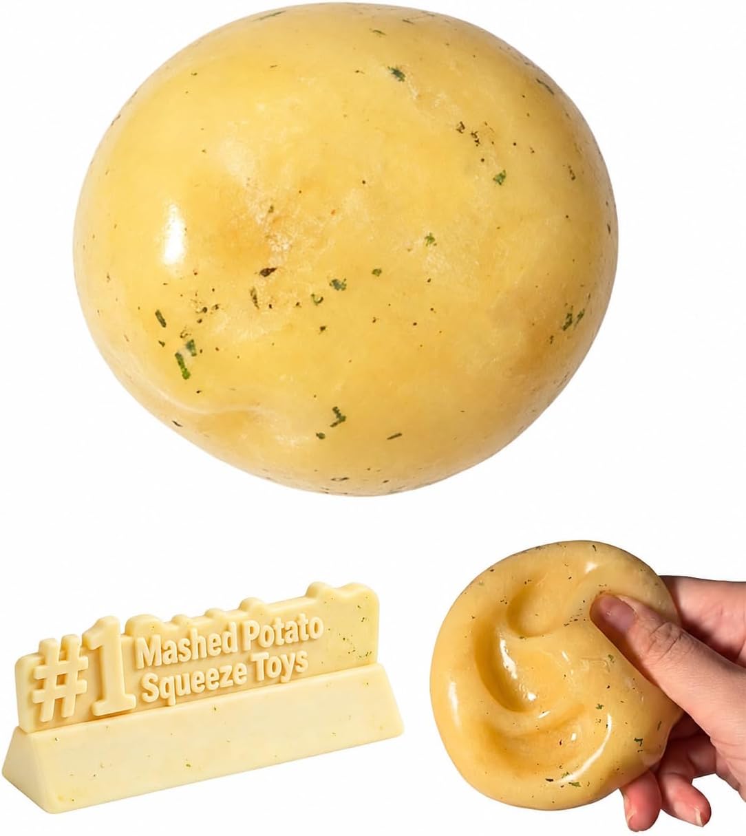 تيريفاي Terrifi Potato Squishy Handmade Fidget Realistic Fake Food Stress Ball 2 inch