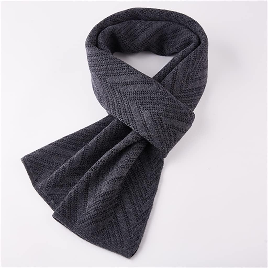 Scarf Autumn and Winter Men's Thickening Warm Monochrome Scarf with a Single Product(D)