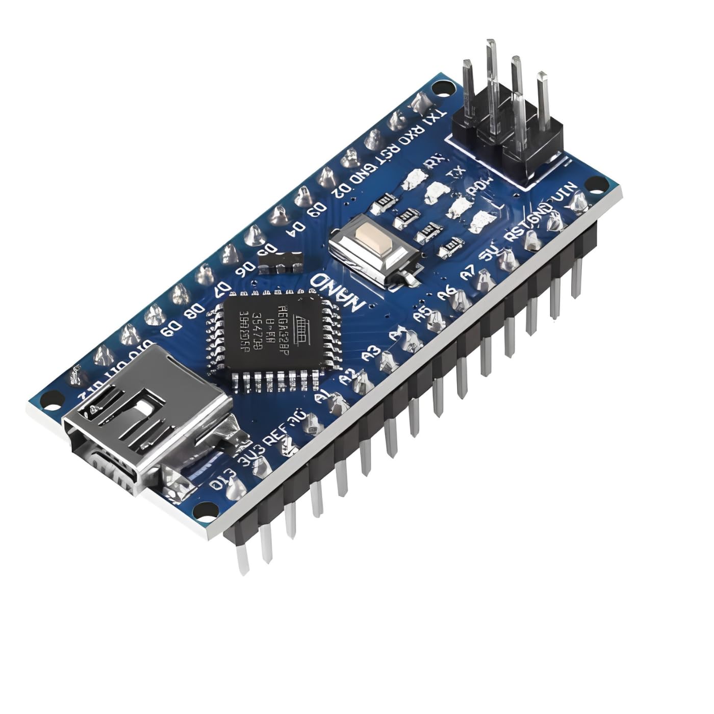 Robocraze Compatible with Arduino Nano R3 Development Board ATmega328P USB Mini Microcontroller Board for Robotics IoT Automation DIY Electronics STEM Projects