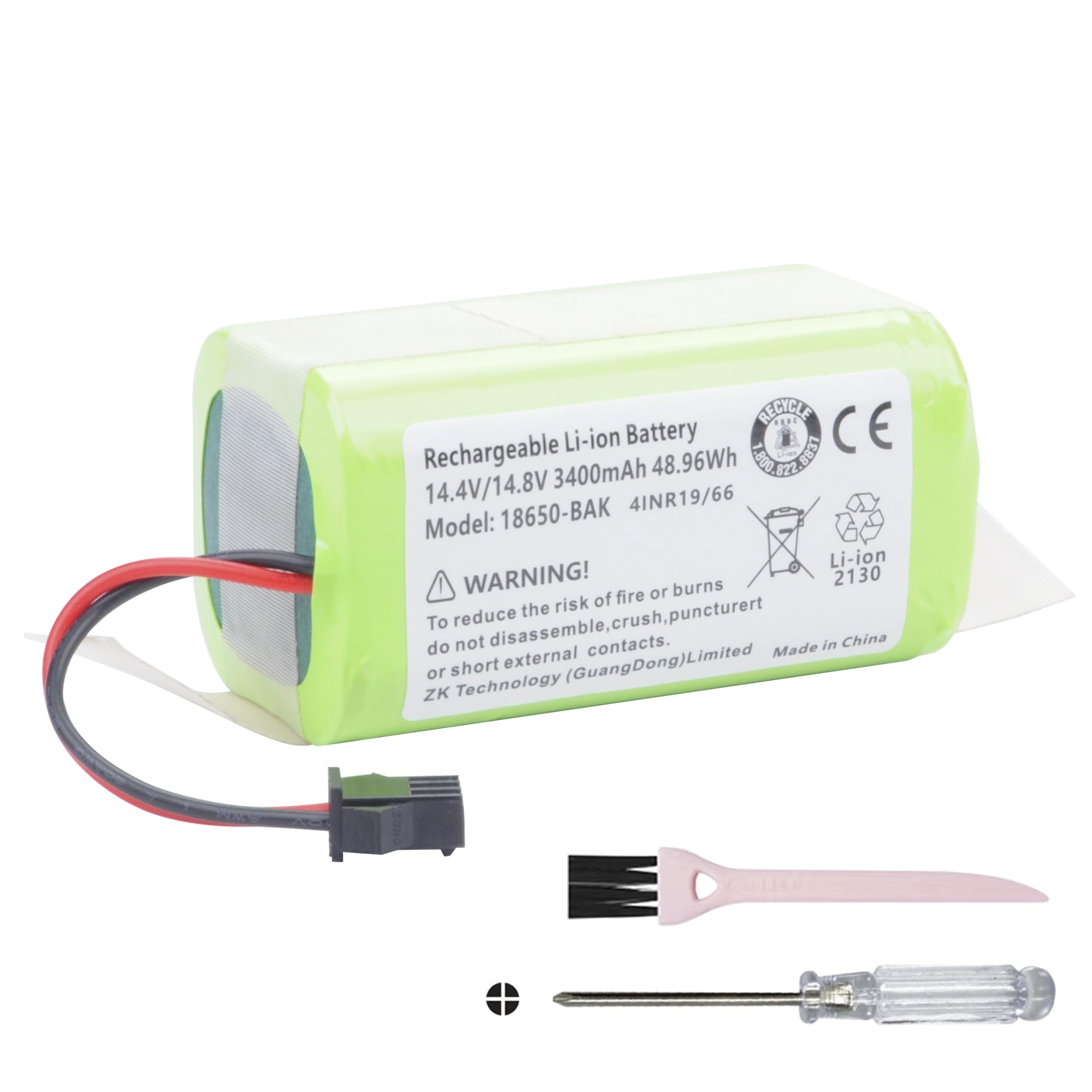 3400mah Battery for Ecovacs Deebot N79S N79S N95 DN622, for Eufy RoboVac 11, 11S, 11S MAX, 12, 15C, 15C MAX, 15T, 30, 30C 30 MAX 35C, for Hybrid G30