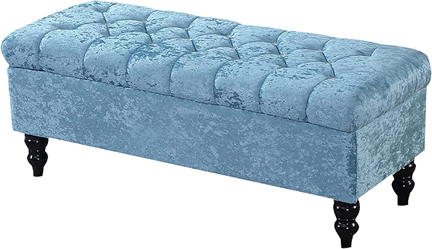 Banco de Almacenamiento tapizado en Terciopelo, otomana Rectangular de Felpa con Patas de Madera, baúl Acolchado con Tapa, Banco de Zapatos, Taburete para pies con Tapa elevable pa