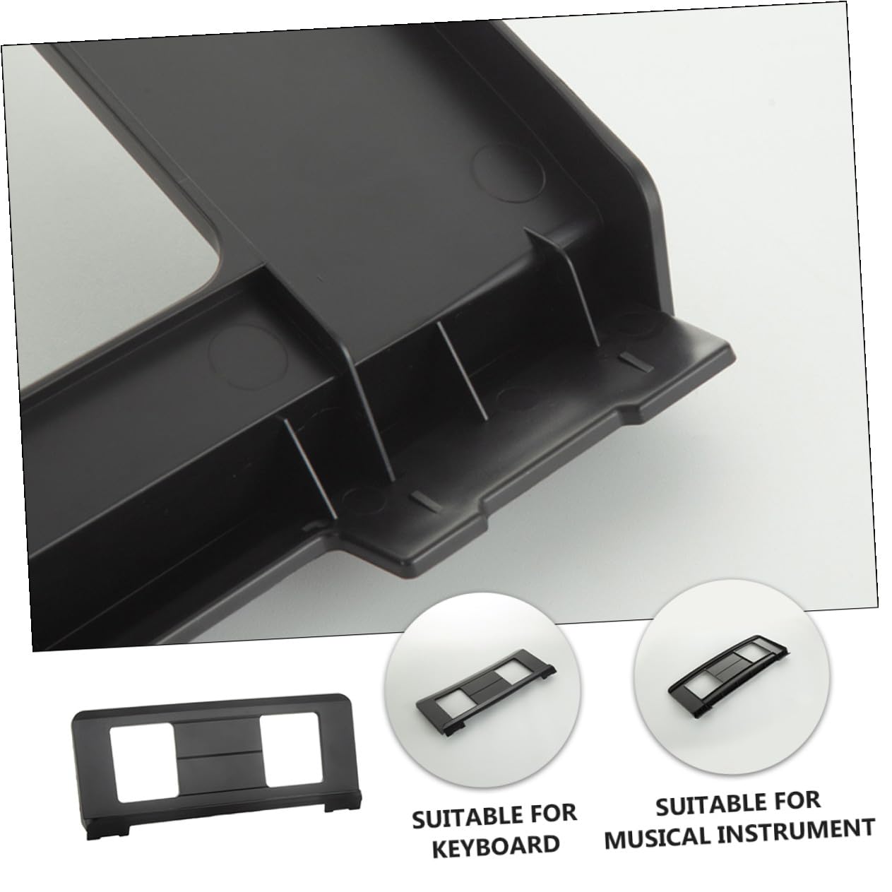 Hemobllo Supporto per Spartiti Musicali per Fissare Libri di Musica Compatto in ABS Nero Leggero e Resistente, Design Semplice ed Elegante Durante la Pratica