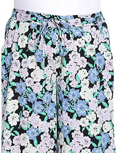 Image of oxolloxo High Wine Floral Print Plus Size Elasticated Pant