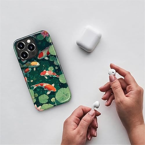 Miniatura 781 de Funda para iPhone 11 Pro Funda, Diseño de Patrón de Mosaico de Vidrio en Tono Verde - Protección Dual Híbrida Silicona + PC Duro Resistente a Golpes