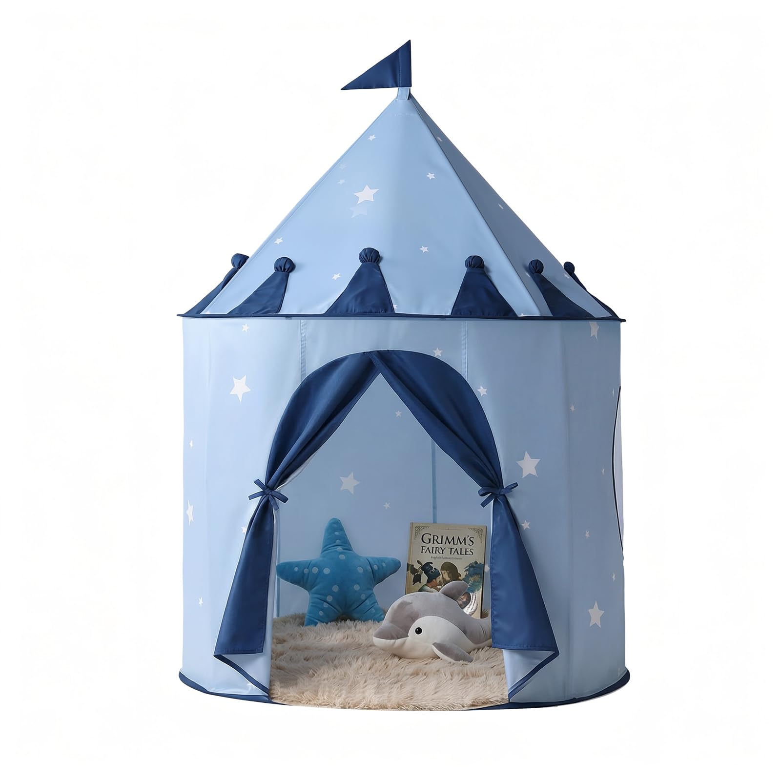 Procubby Golden Beige Kids Tent: Pop up Kids Play Tent Made by Peachskin Fabric - Toddler House for Indoor & Outdoor - Great Princess Castle for Baby - view 3