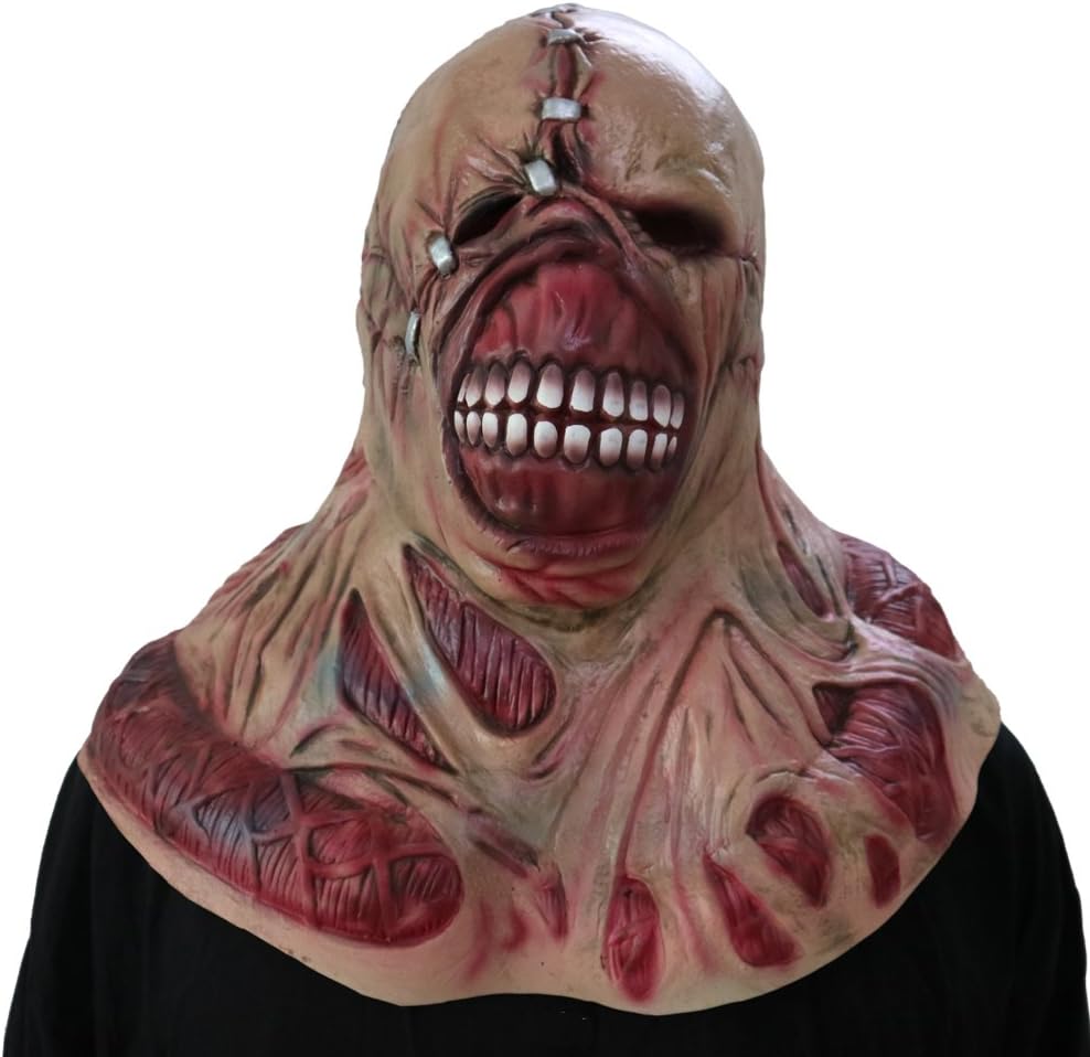 Resident Evil Nemesis Mask Zombie Full Head Latex Helmet Game Cosplay Prop Fancy Dress Halloween Costume