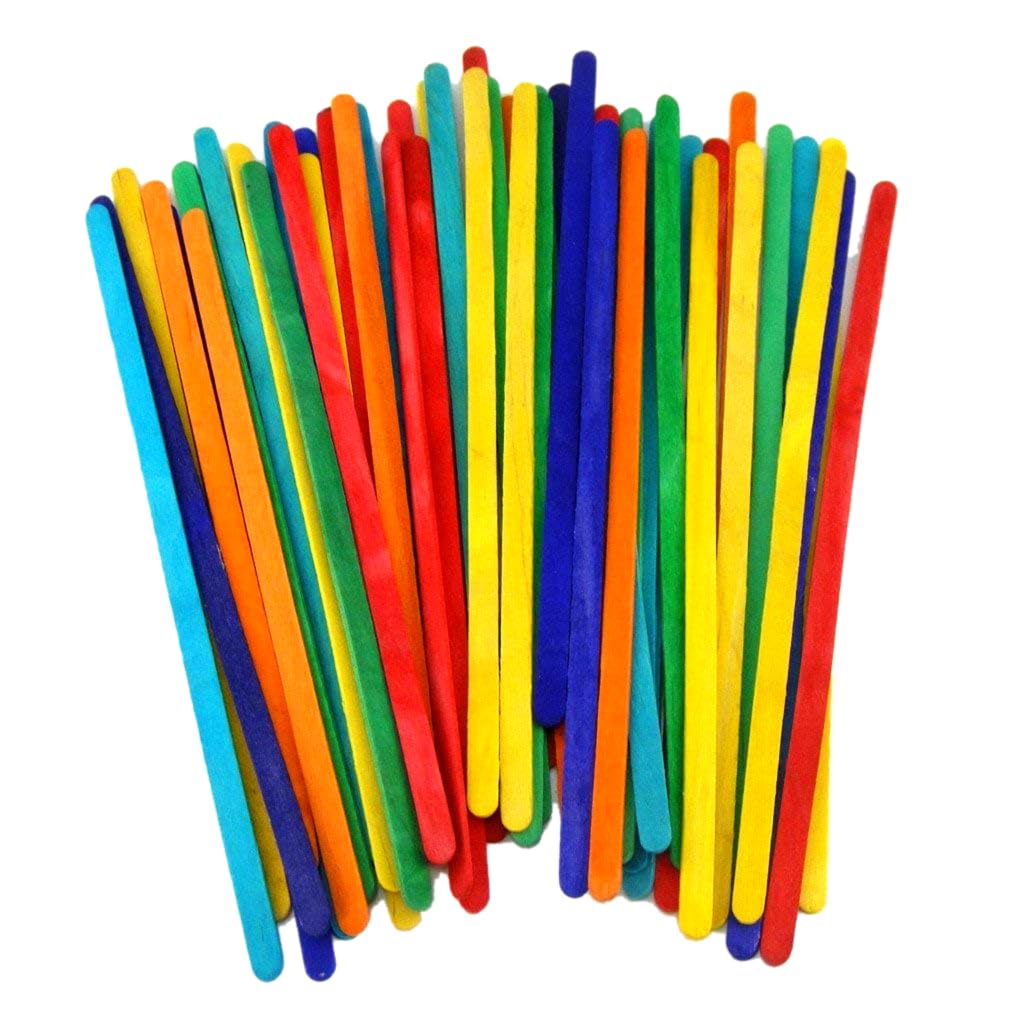 Qing Mian 50 PCS Pack Wooden Coffee Stirrers 7.5" Disposable Wood Color Sticks for Coffee Bars, Tea, Cocktails & Craft Projects