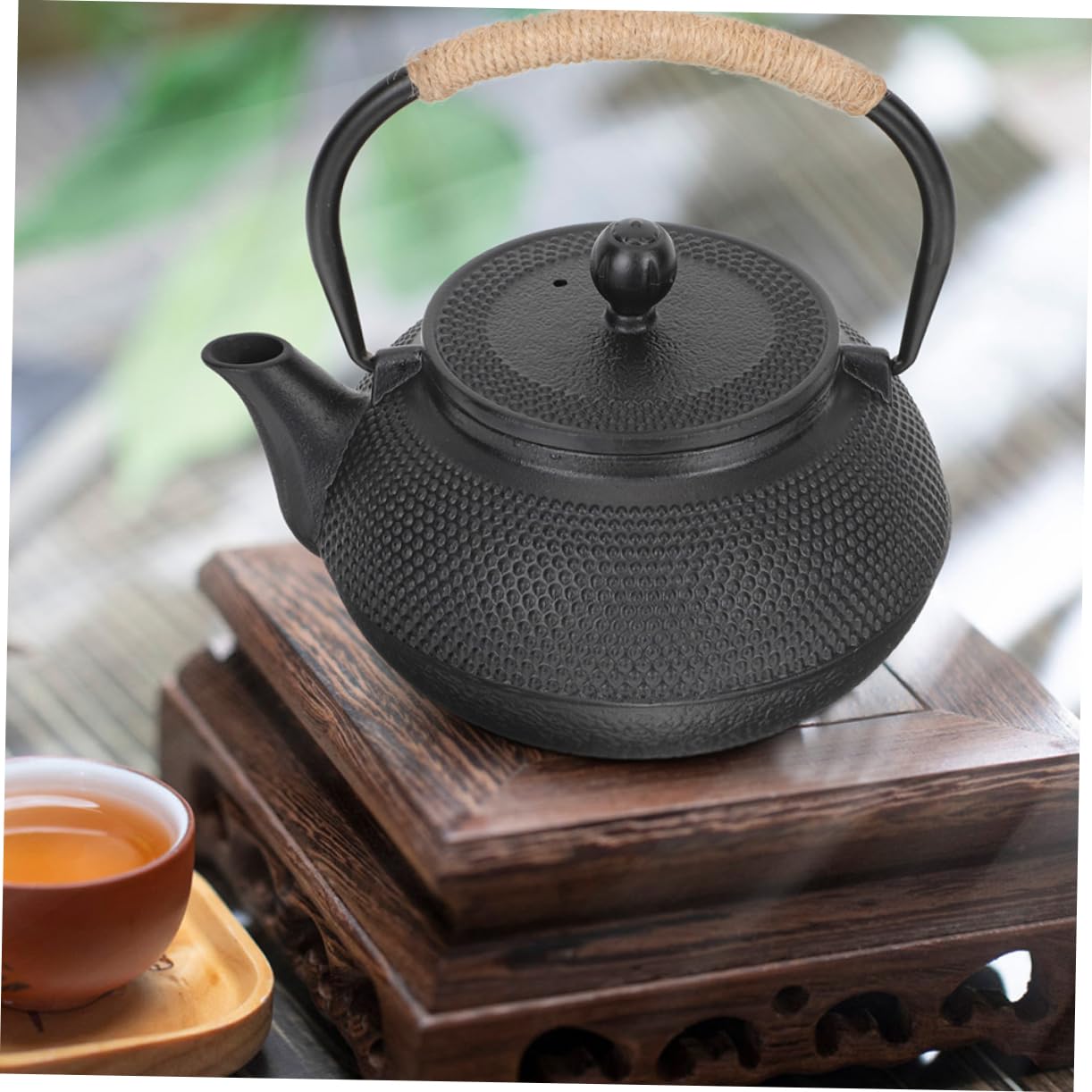 PRETYZOOM Tetera Pequeña De Hierro Fundido Tetera Para Estufa Resistente Al Calor Utensilios De Té Hogar Preparar Té Kung Fu Para Uso Diario