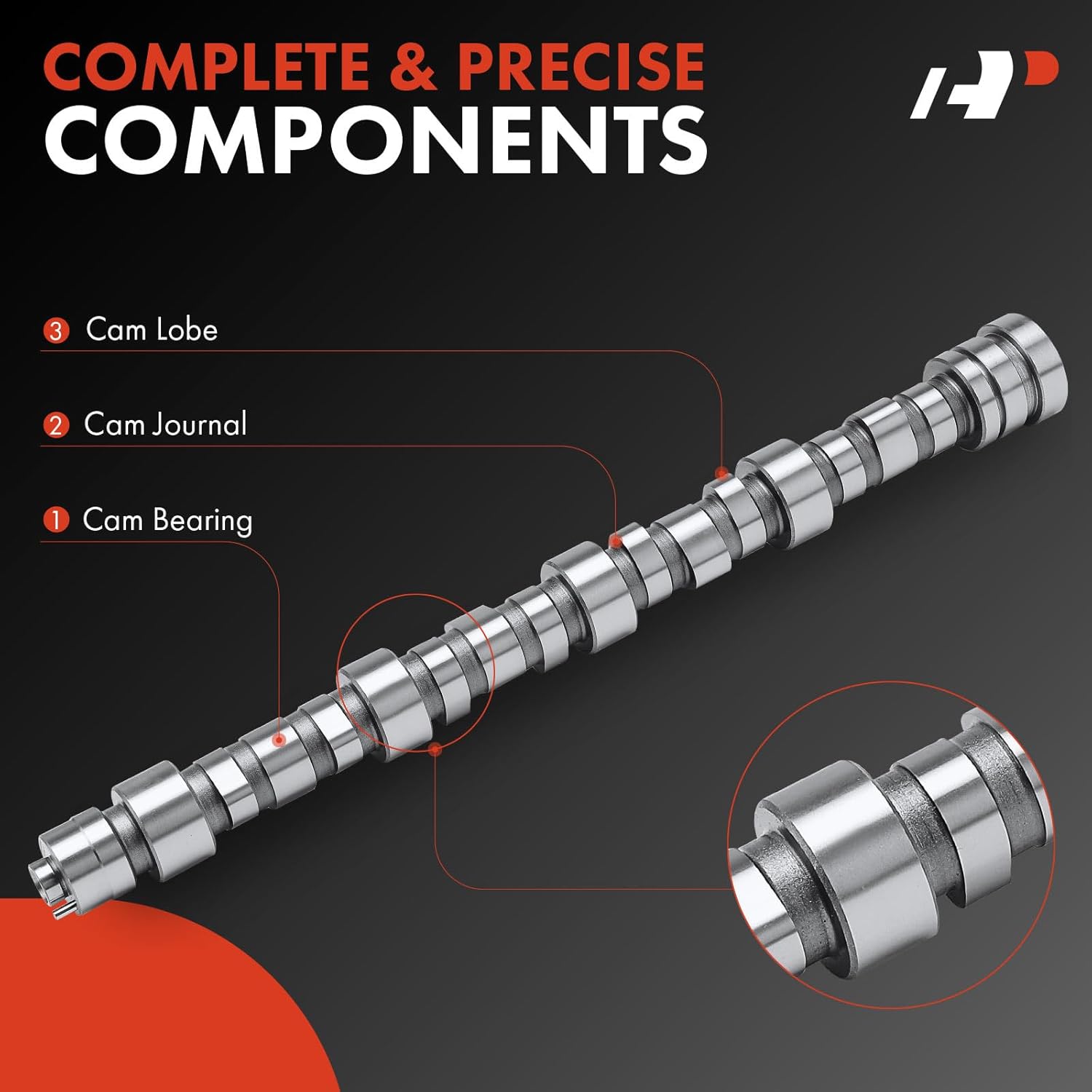 A-Premium Engine Camshaft Compatible with Chrysler Cirrus 2000, Neon 2000-2002 & Dodge Neon 1996-2005, Stratus 1996-2000 & Plymouth Breeze 1996-2000, Neon 1996-2001, Replace# 4777128