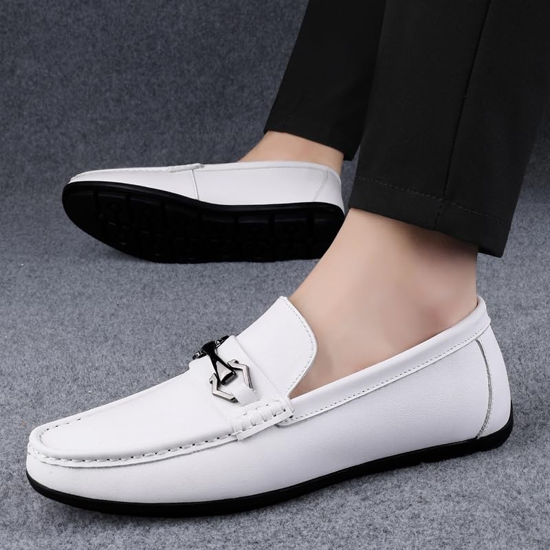 Genuine Leather Slip On Penny Loafers for Men Driving Walking Loafers Lightweight Soft Casual Dress Smoking Shoes4