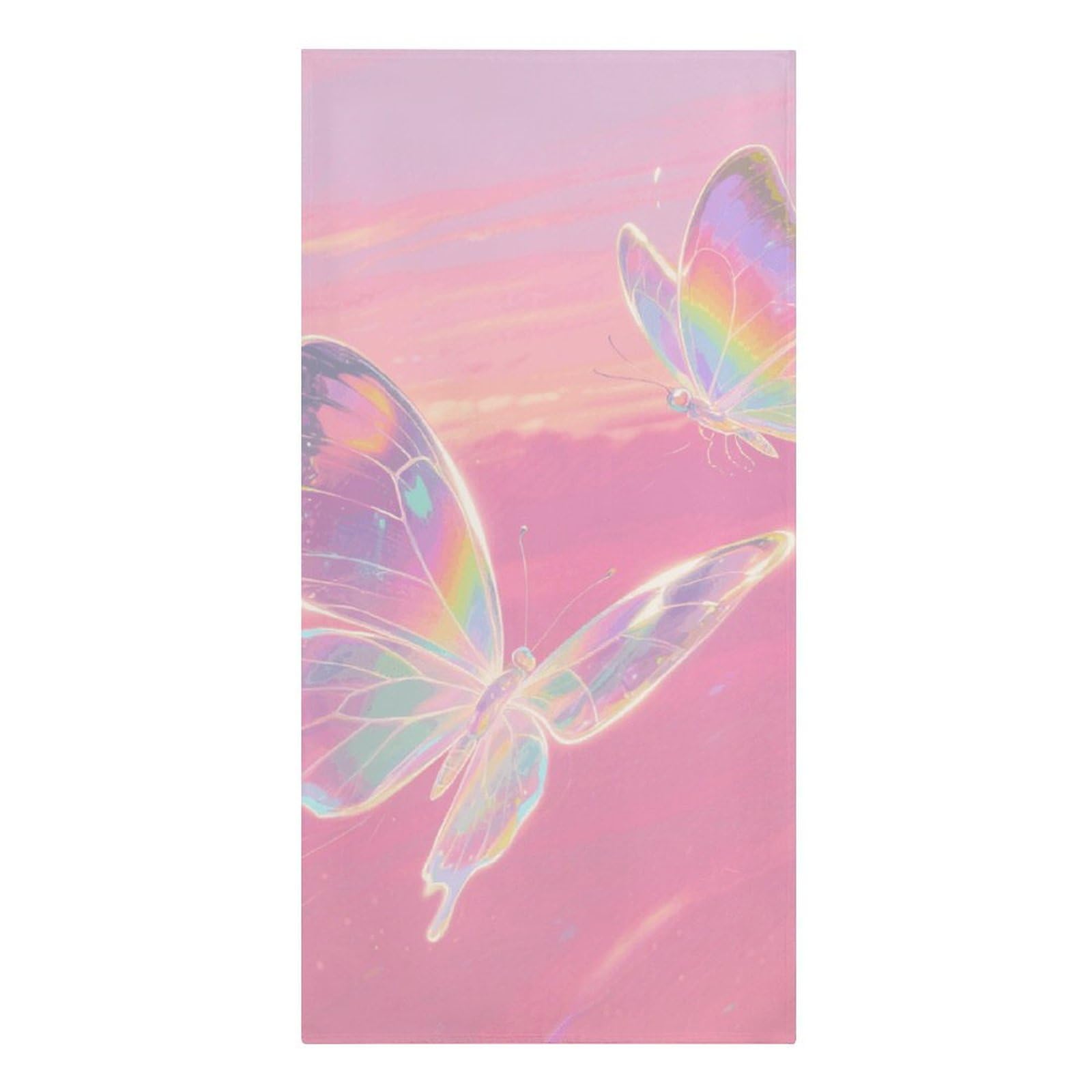 asbwuo Transparent Butterfly Beach Towels Extra Large Quick Dry Absorbent