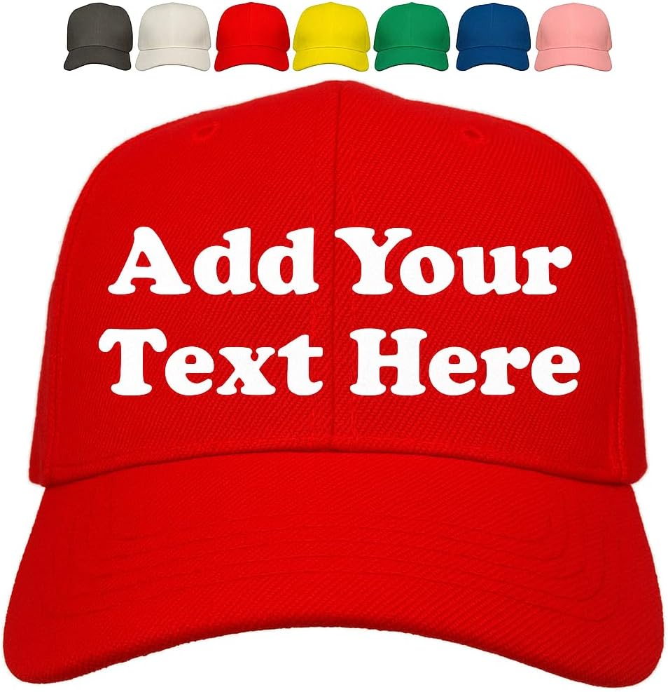 Custom Hats, Custom Caps, Embroidery Hats with Your Text Here, Personalized Baseball Cap with Your Text