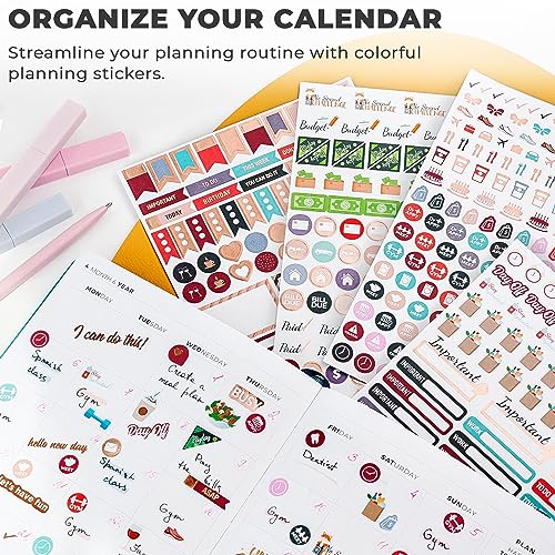 Clever Fox Planner Stickers – 1360+ Aesthetic Monthly, Weekly, Daily, Seasonal, Holiday & Journal Stickers – Journaling & Calendar Accessories for Women, Adults & School, 14 Sheets (Value Pack)