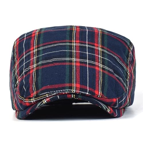 Lukeo Stripe Lattice Berets Hat Women Men Spring Summer Plaid Visors Outdoor Casual Fashion Newsboy Cap Flat Cap (Color : E, Size : 56-59Cm) #TOP4