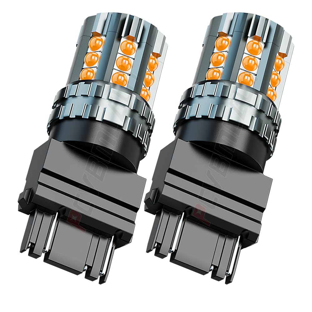 PCVBMLAUT Compatible with Ford F150 2004 2005 2006 2007 2008 2009 2010 2011 2012 2013 2014 Led Front/Rear Turn Signal Lights, Amber Light Led Halogen Replacement Bulb, 2 Bulbs