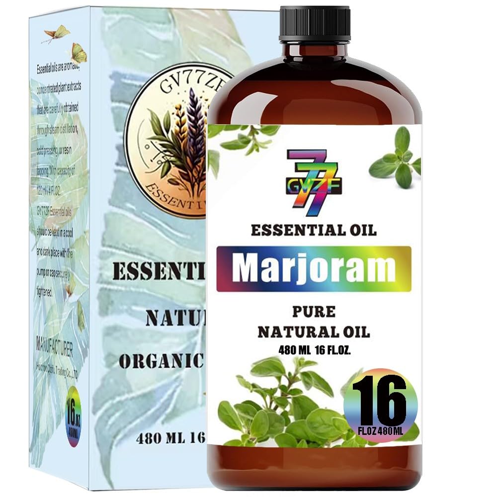 Marjoram Essential Oil(16oz / 480ml) - Marjoram Oils Used in diffusers, humidifiers, Home Baths, Cleaning Products, Yoga, DIY Soaps and DIY Scented Candles