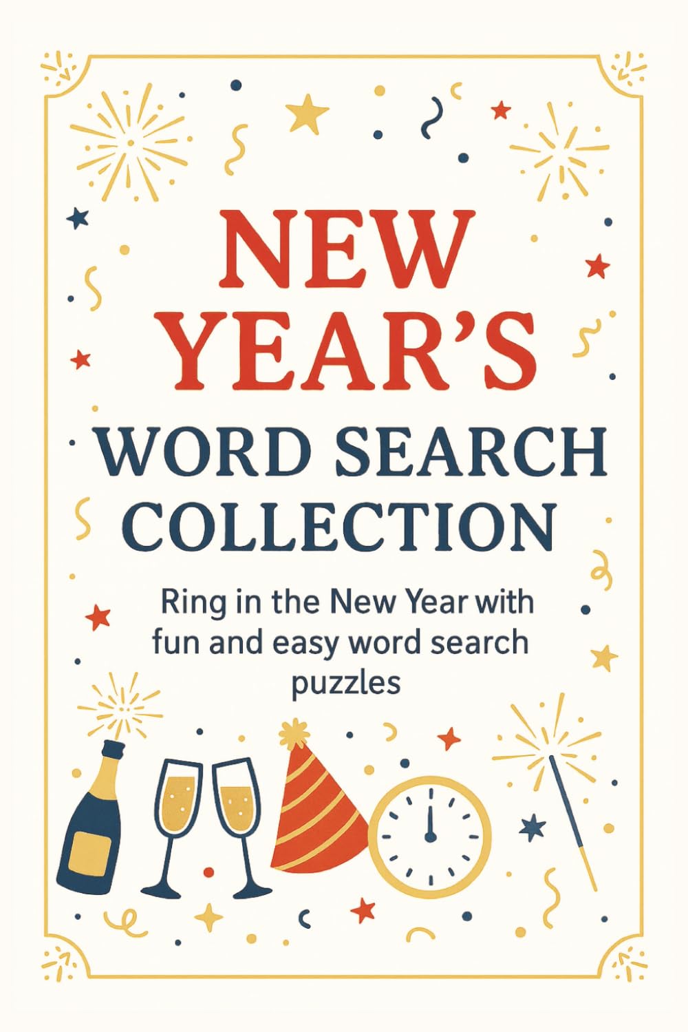 New Years Word Search Collection: Ring in the New Year with fun and easy word search puzzles