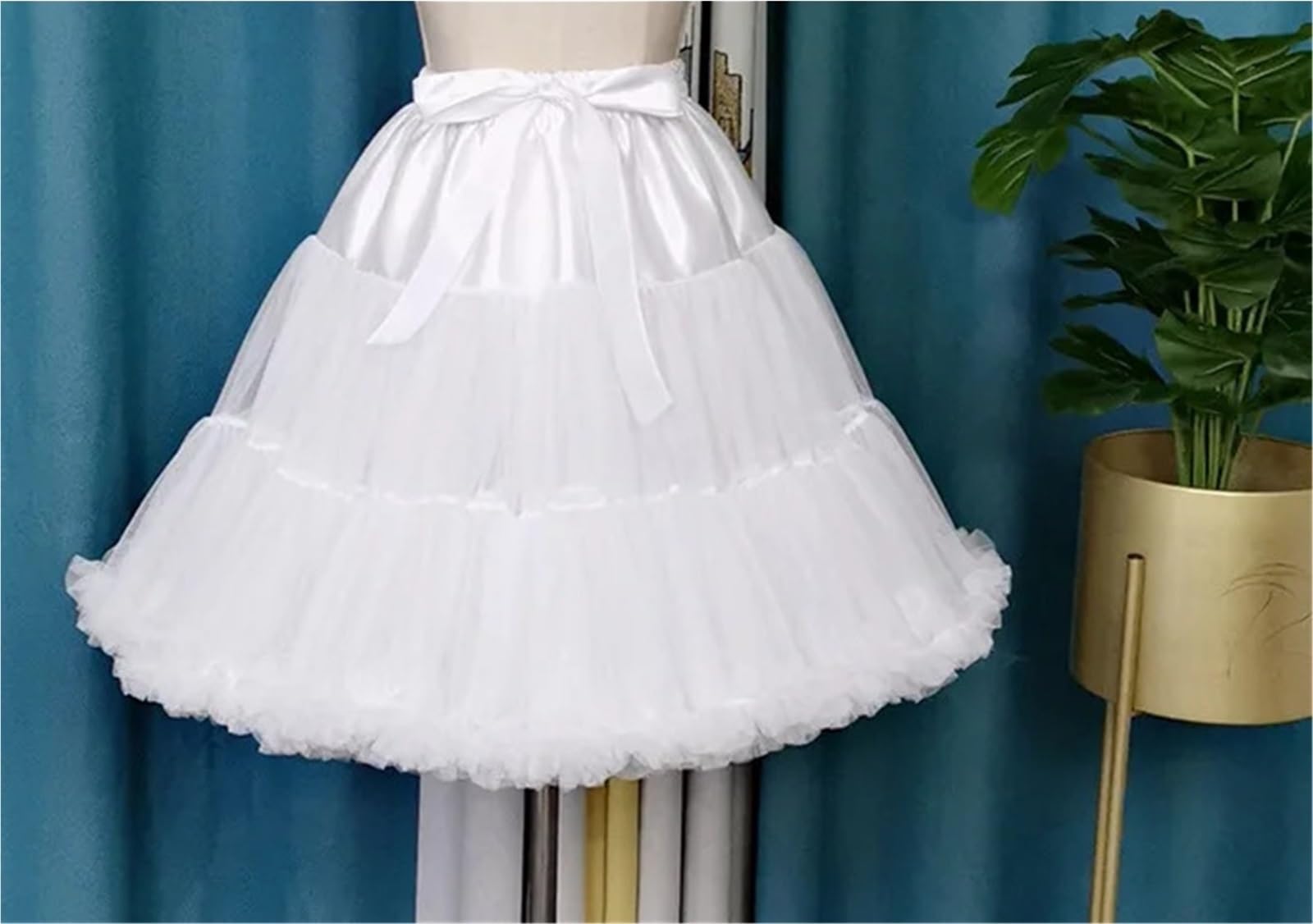 Sottogonna Bianca da Sposa, Crinolina Donna, Sottogonna for Feste, Lolita