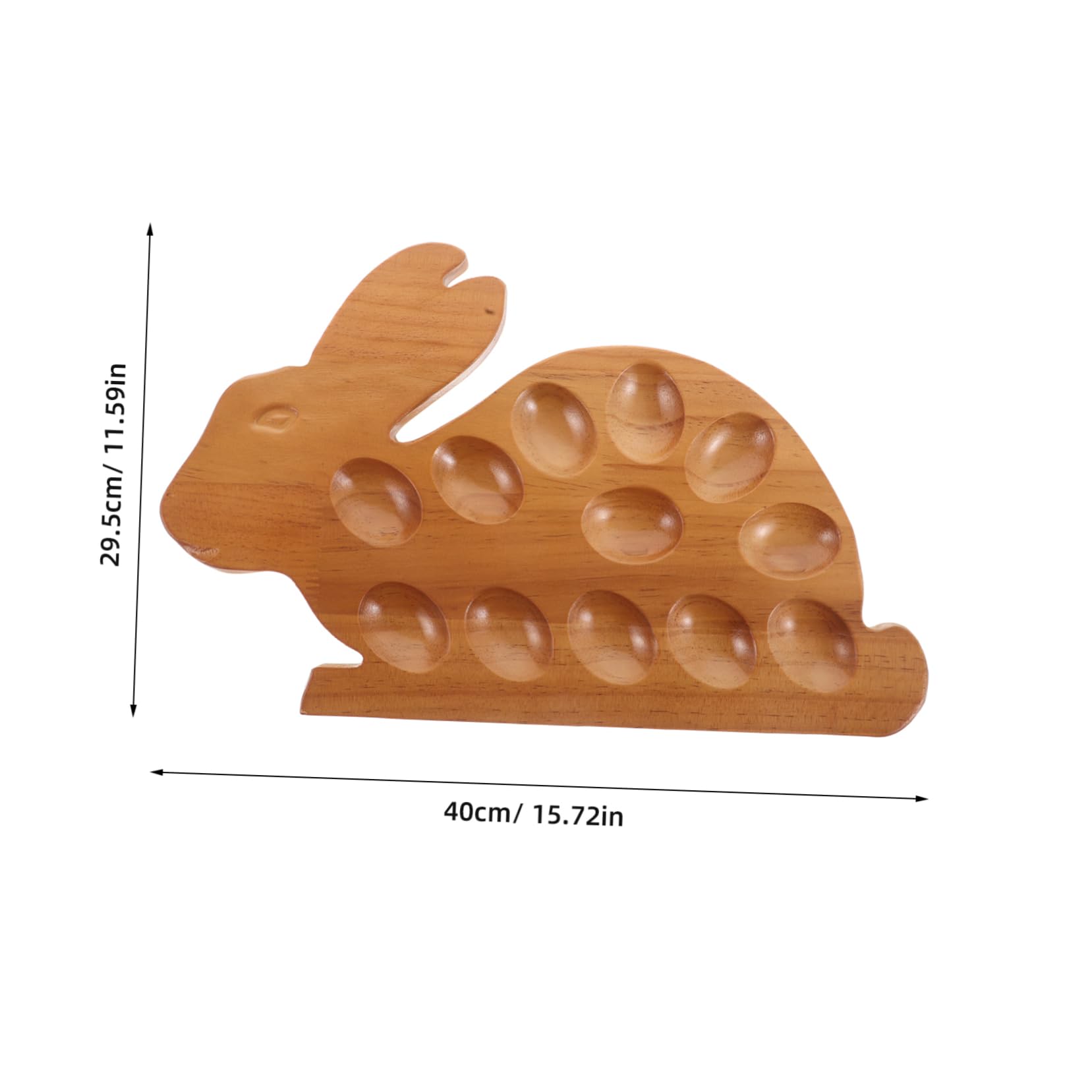 COLLBATH Easter Egg Tray Delicate Egg Holder Egg Storage for Countertop Home Kitchenware Daily Use Egg Holder Egg Storage Holder Refrigerator Egg Holder Egg Holding Container Orange Wooden