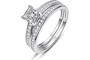 Sterling Silver Wedding Ring Set