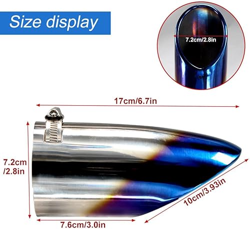 Miniatura 5 de Apto para Nissan X-Trail T32 2014-2019, puntas de escape, punta de exausto antiarañazos, punta de exaust de acero inoxidable, puntas de silenciador,