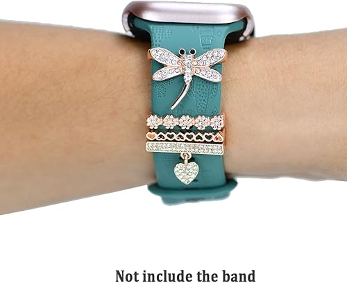 Miniatura 6 de Dijes decorativos de diamantes para mujer, anillos decorativos de diamantes para correas de Apple Watch de 1.929 in, 1.772 in, 1.732 in, 1.654 in,