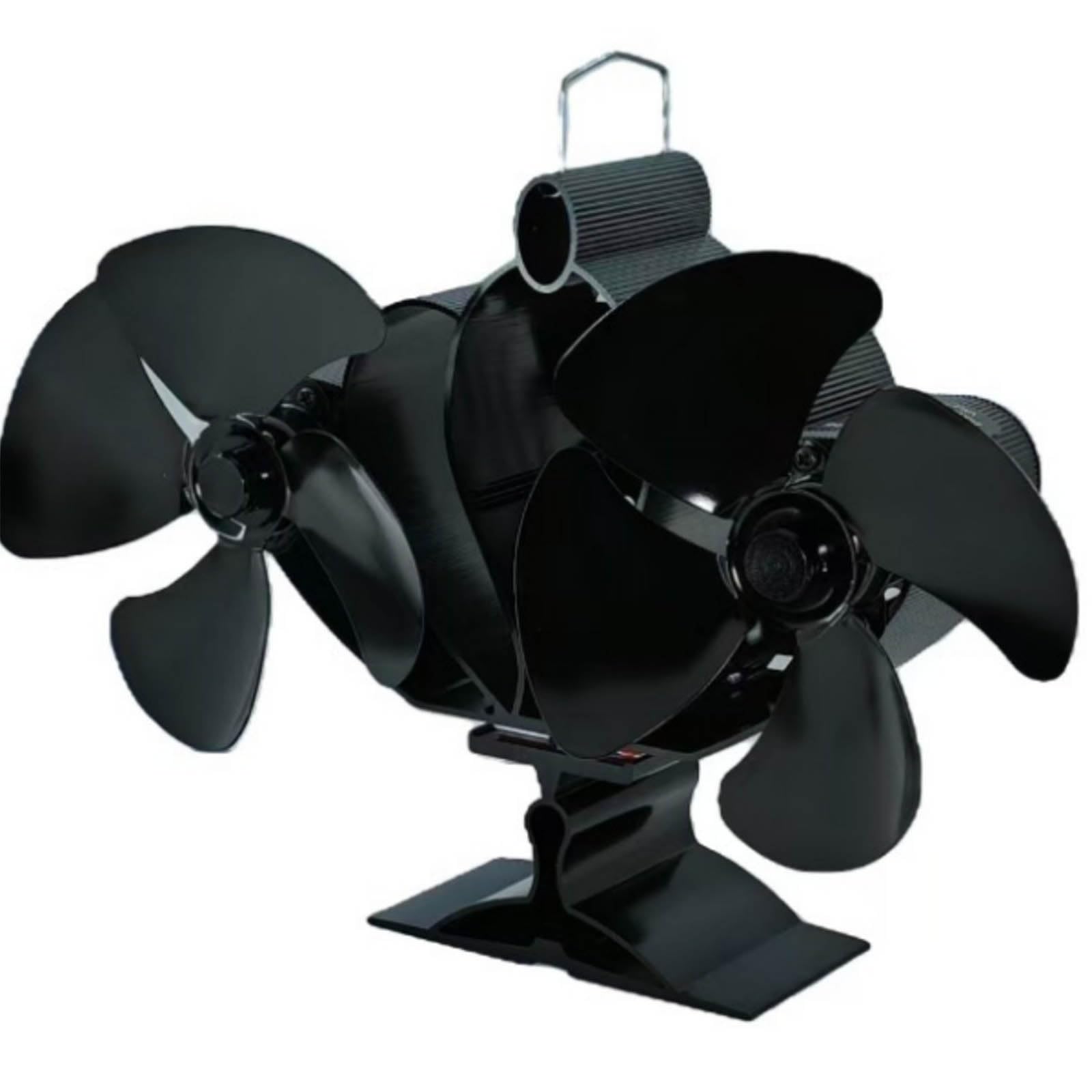 Buxuaaaa Driveshaft Warm Distribution Fan For Fireplaces Heat Powered Action Aluminum Alloy Construction Mild Warmth Distribution Aluminum Alloy Firepit Fan