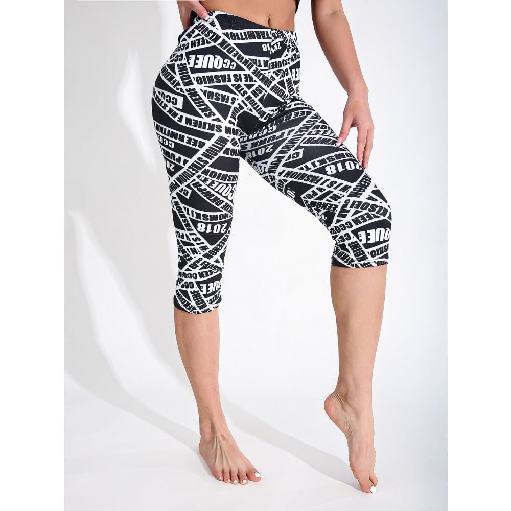 DYRBF Leggings da donna a vita media, lunghezza 7/8, alta elasticità, controllo della pancia, pantaloni da allenamento, per palestra, corsa, abbigliamento casual