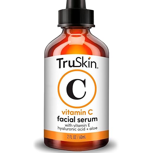TruSkin Vitamin C Face Serum – Anti Aging Face & Eye Serum with Vitamin C, Hyaluronic Acid, Vitamin E – Brightening Serum, Dark Spot Remover, Even Skin Tone, Eye Area, Fine Lines & Wrinkles, 2 Fl Oz