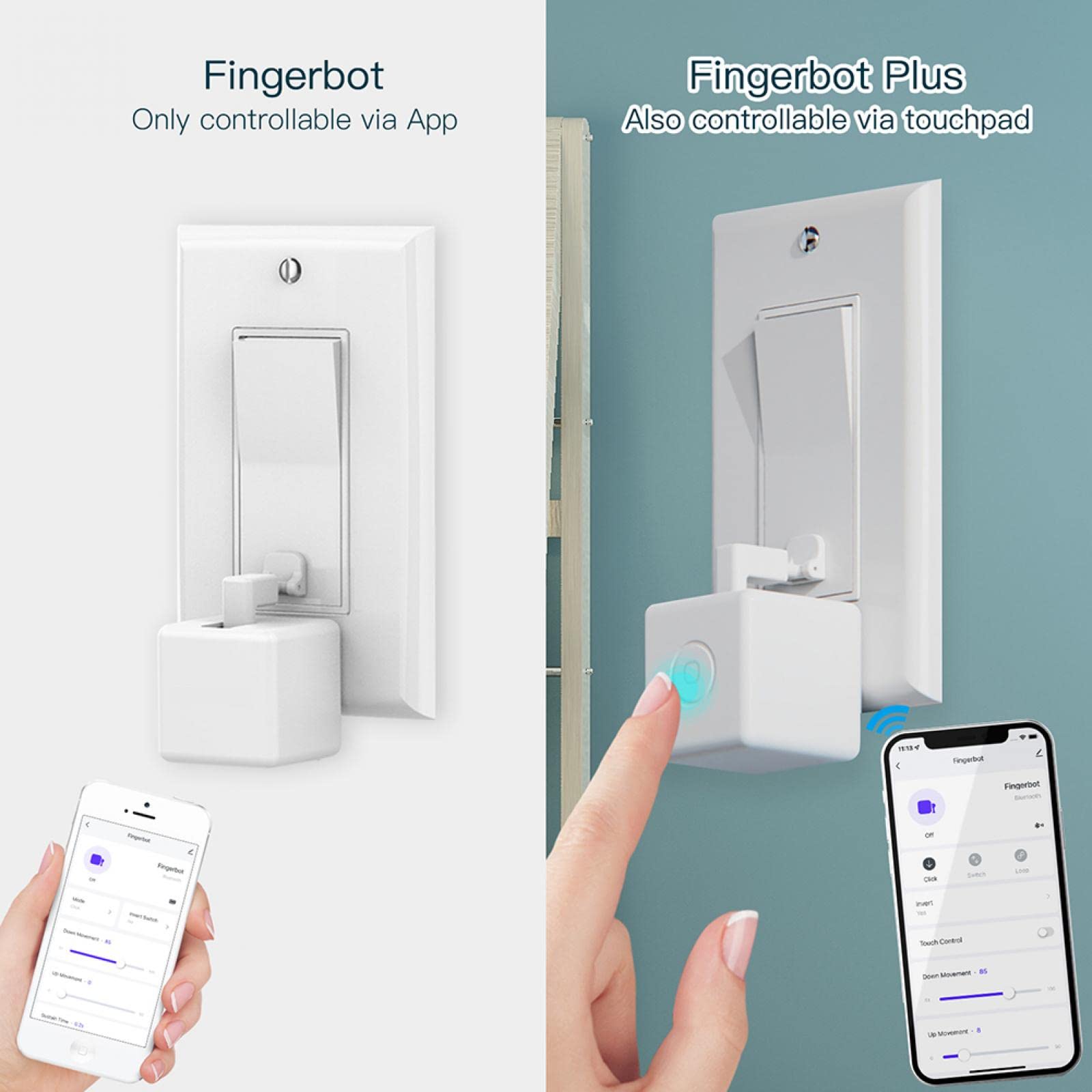 Remote Control Light Switch, Button Pusher with Remote Control, Multifunctional Wireless Lights Finger Bot, Smart Home Controller, Lamp, Convenient Automated