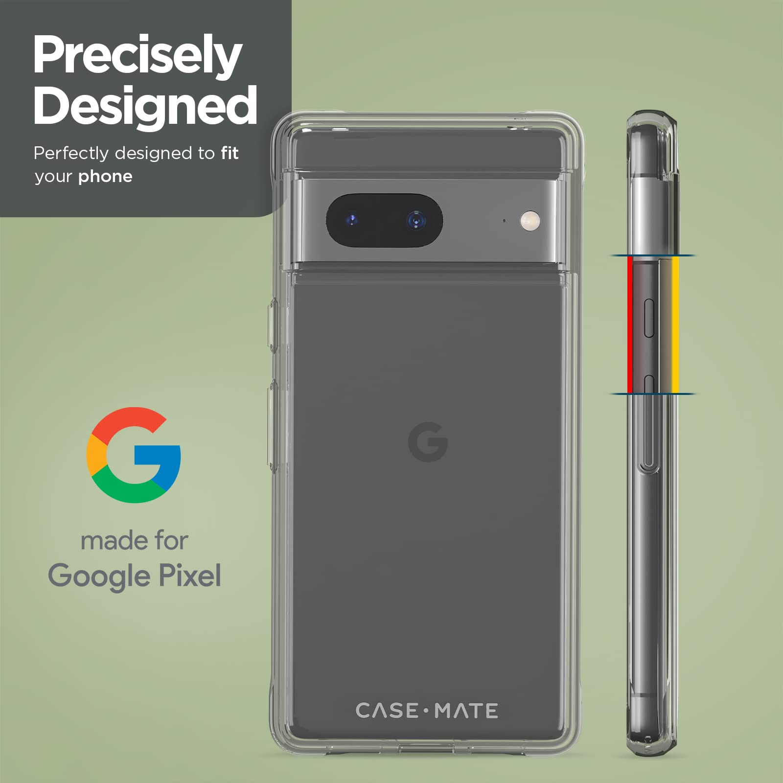 Case-Mate Tough Series Hülle Für Google Pixel 7 – Klar, Mit Displayschutz & 3 M Fallschutz