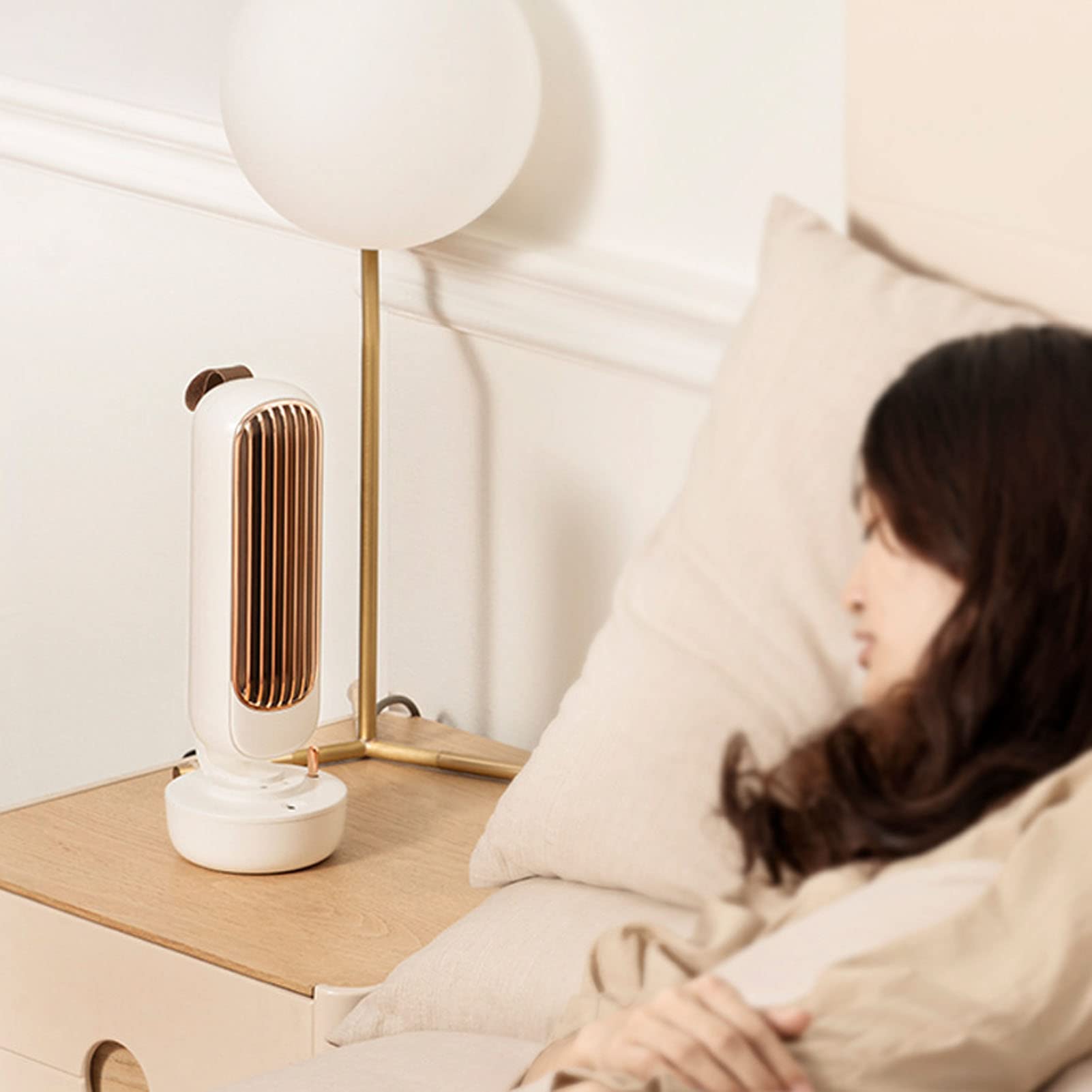 Ventilador de Torre de Mesa Ventilador de Columna silencioso Pequeño con Temporizador Ventilador Vertical 29 cm Altura Diseño Compacto portátil for Oficina en casa
