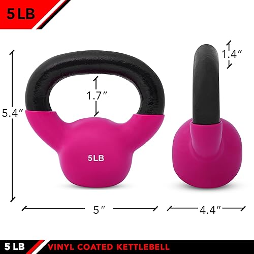 Miniatura 2 de JFIT Kettlebell Weights Vinyl Coated Iron