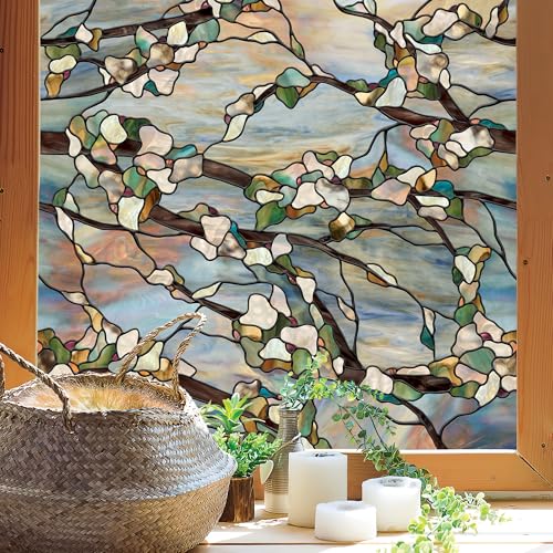 Artscape Sunset | Privacy Window Film with Vibrant Colored Pattern | Non-Adhesive & UV Protection | Easy to Apply & Removable | 24 x 36 Inches | Made in USA