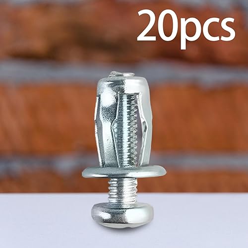 Miniatura 10 de 20 tuercas de gato para tornillos de pétalos de metal, insertos roscados, tubo de expansión, tornillo de anclaje, perno de expansión para decoración