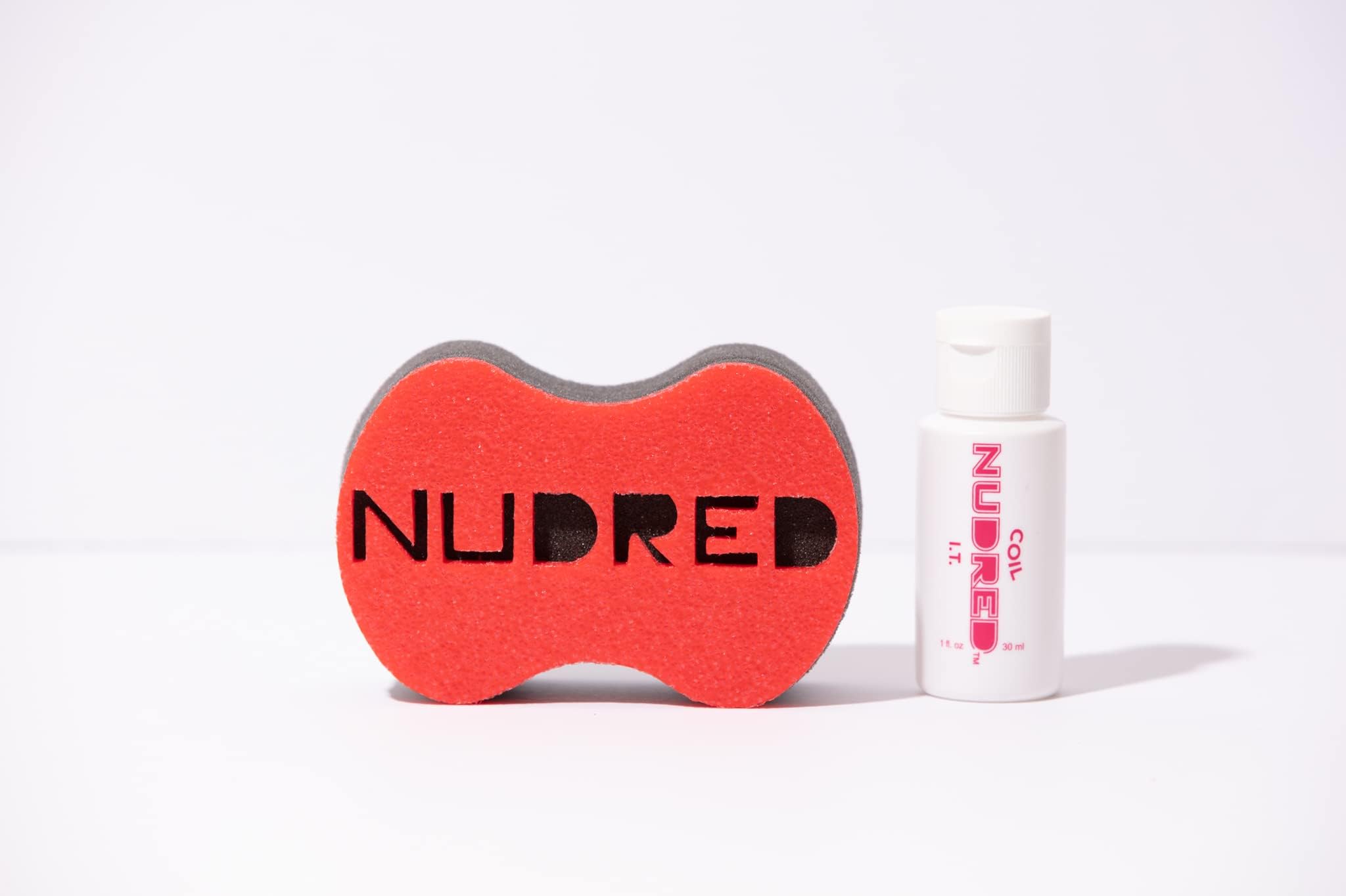 Coil I.T. Formula + Red Mini Hair Sponge, Hair Moisturizer for Black Men & Women, Twist and Curl Sponge Brush With Large Holes, Curl Defining Cream for Curls, Coils, Twists & Locs, 1 Oz Bottle