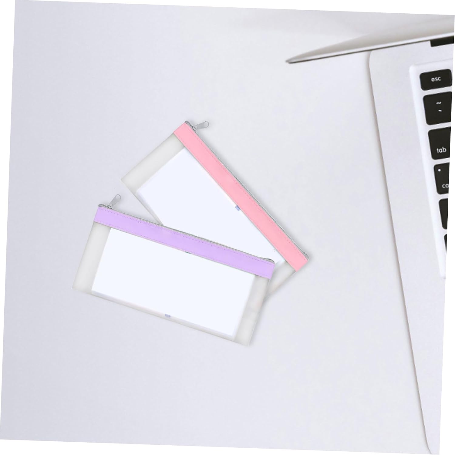 VILLCASE 4pcs Safe for Money of Frosted Money Bags Reusable Cash Envelopes for Travel Budgeting Office