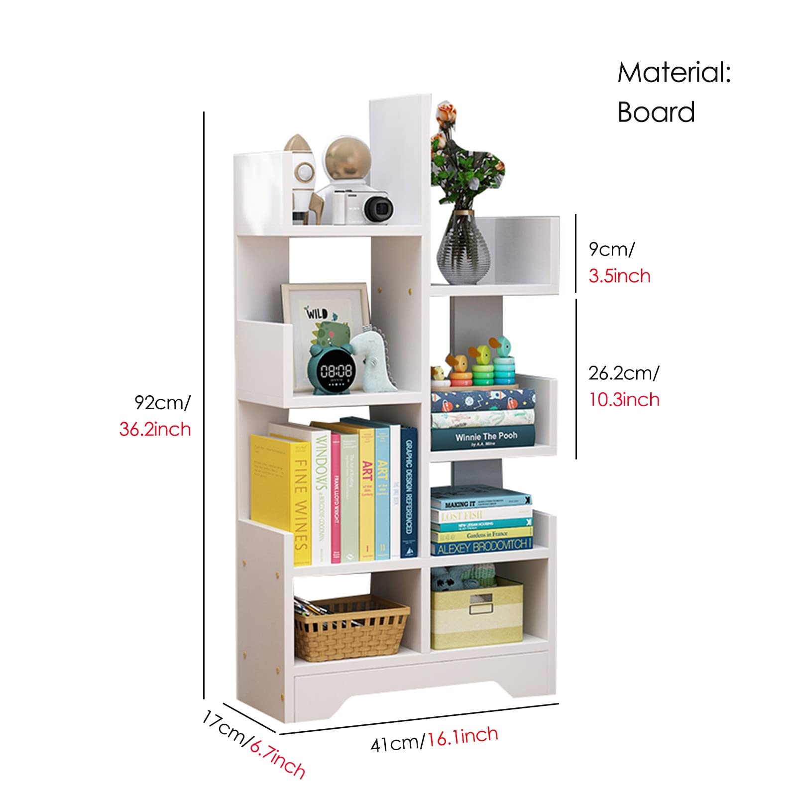 Amazon.co.jp: モダンスタイルの本棚/本棚 高さ36 46 57インチ フロア