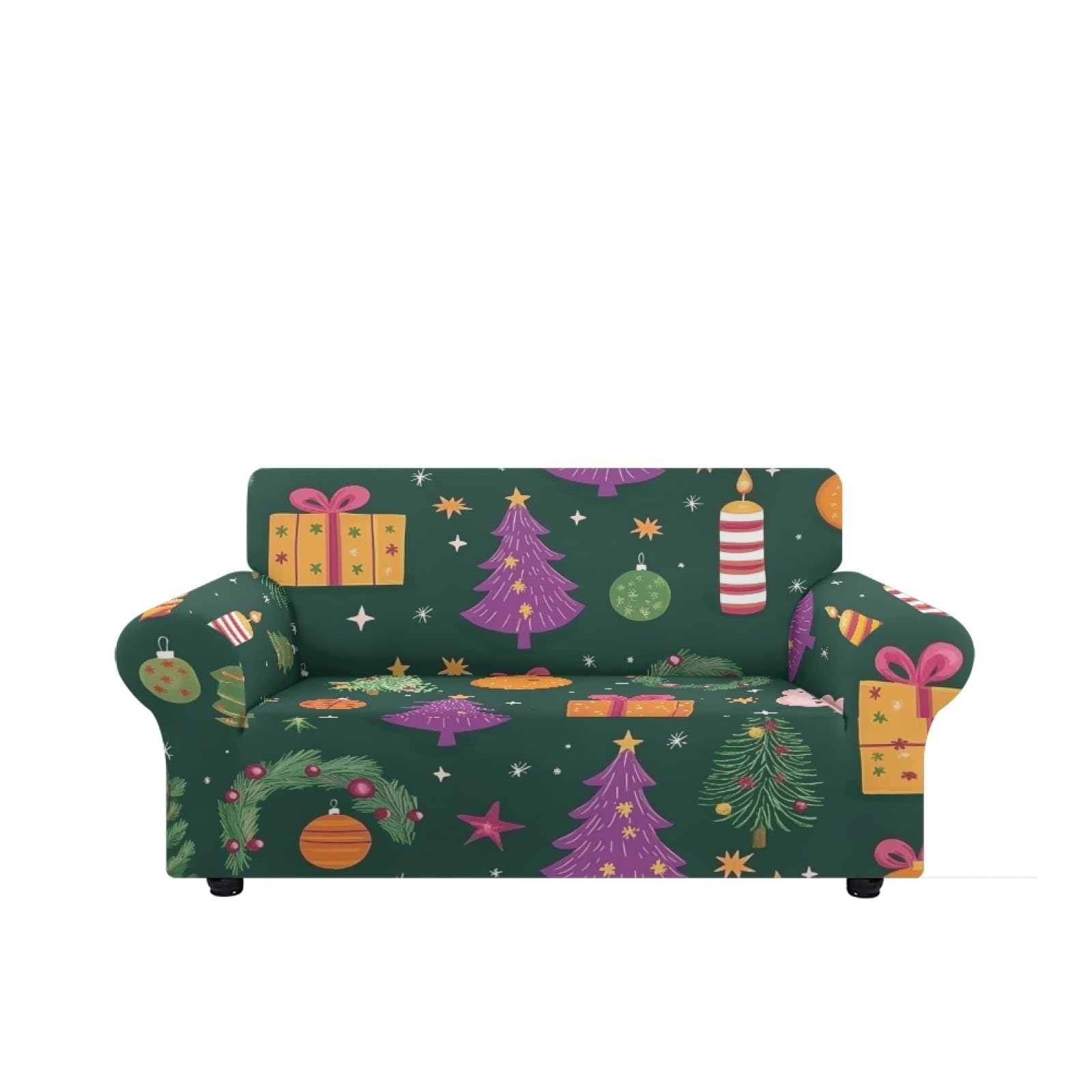 Housse Canape 2 Places Arbre Violet Housse Canapé Extensible 1 Places,avec Accoudoirs,Super Élastique Sofa Cover,Antidérapante,Antisalissure,Lavable