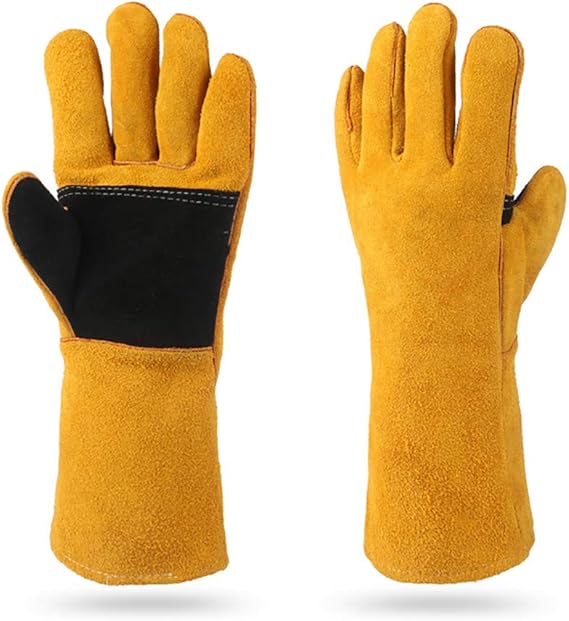 Amazon.com: Guantes de soldadura para horno, parrilla, chimenea, estufa