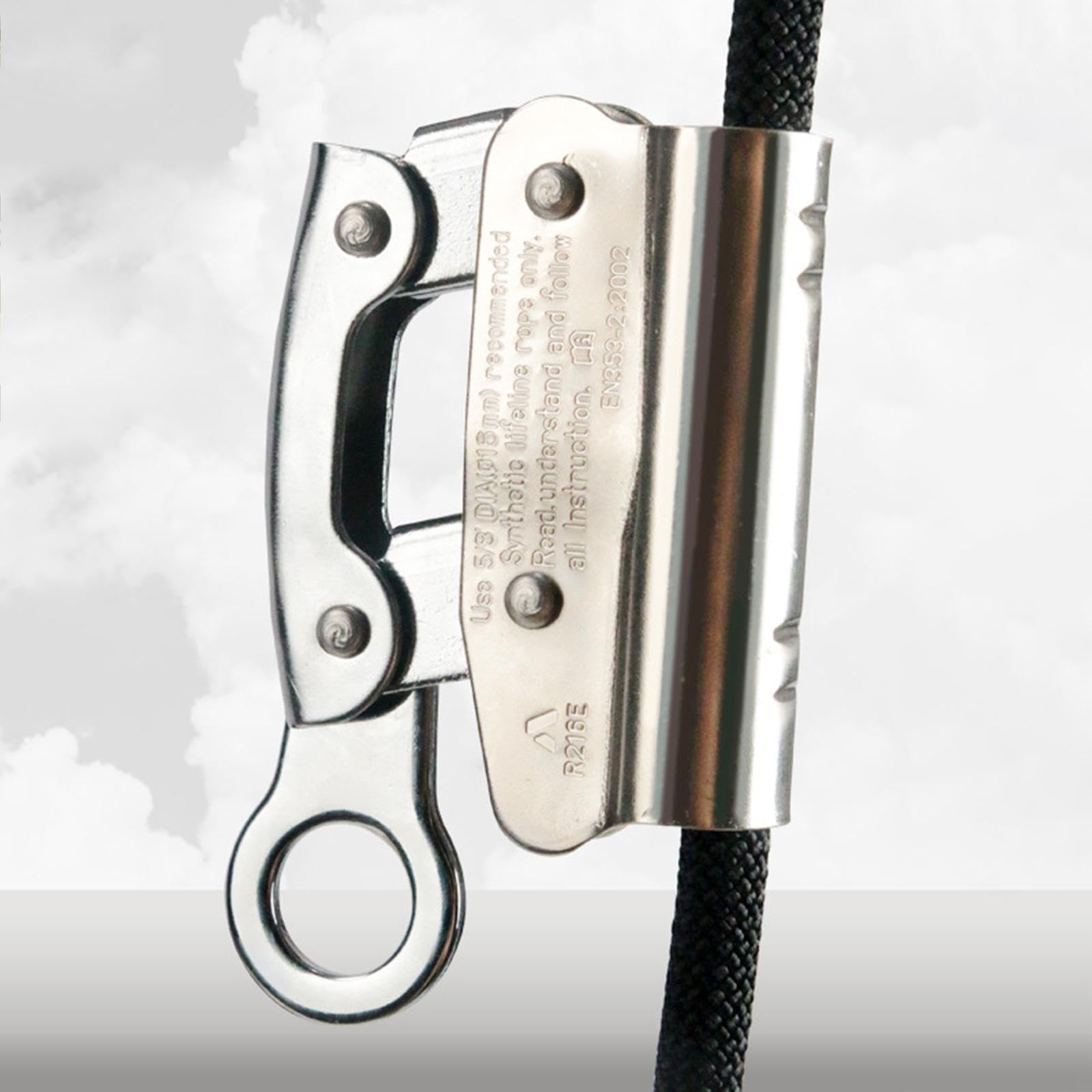 Selbstverriegelnde Seilklemme mit Anti Selbstverriegelung für (8–16 Mm), Robuste Kabelklemme für Baumpfleger Und Höhlenforscher