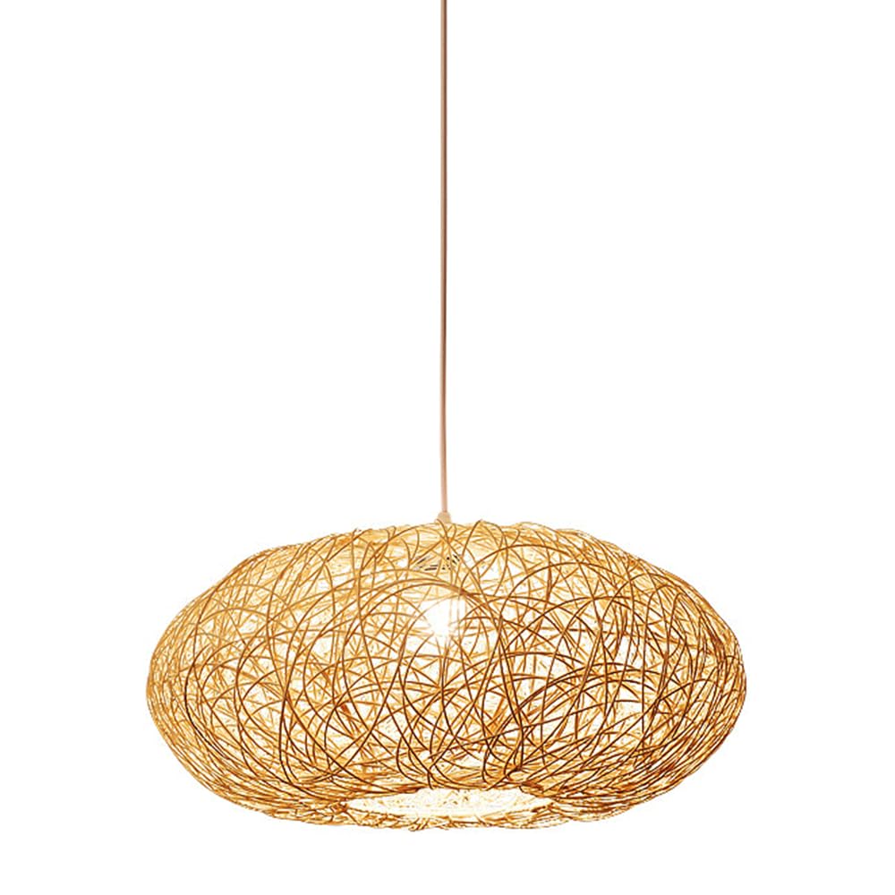 Wiszące Lampy Z Plecionego Rattanu, Wiszące Lampy W Kształcie Kosza CJSLXGBL