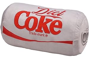 Coca-Cola Diet Coke Can Classic Gray Embroidered Plush Throw Pillow