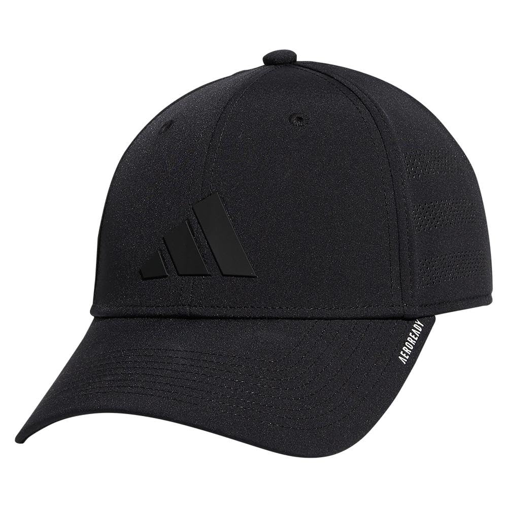 adidasMens Gameday Hat – Flexible Stretch Sports Baseball Cap Black